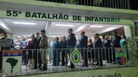 Câmara participa da troca de comando do 55º BI do Exército