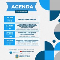 Câmara realiza três eventos na próxima semana