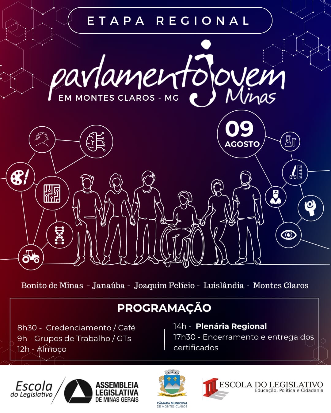 Parlamento Jovem Minas realizará etapa regional